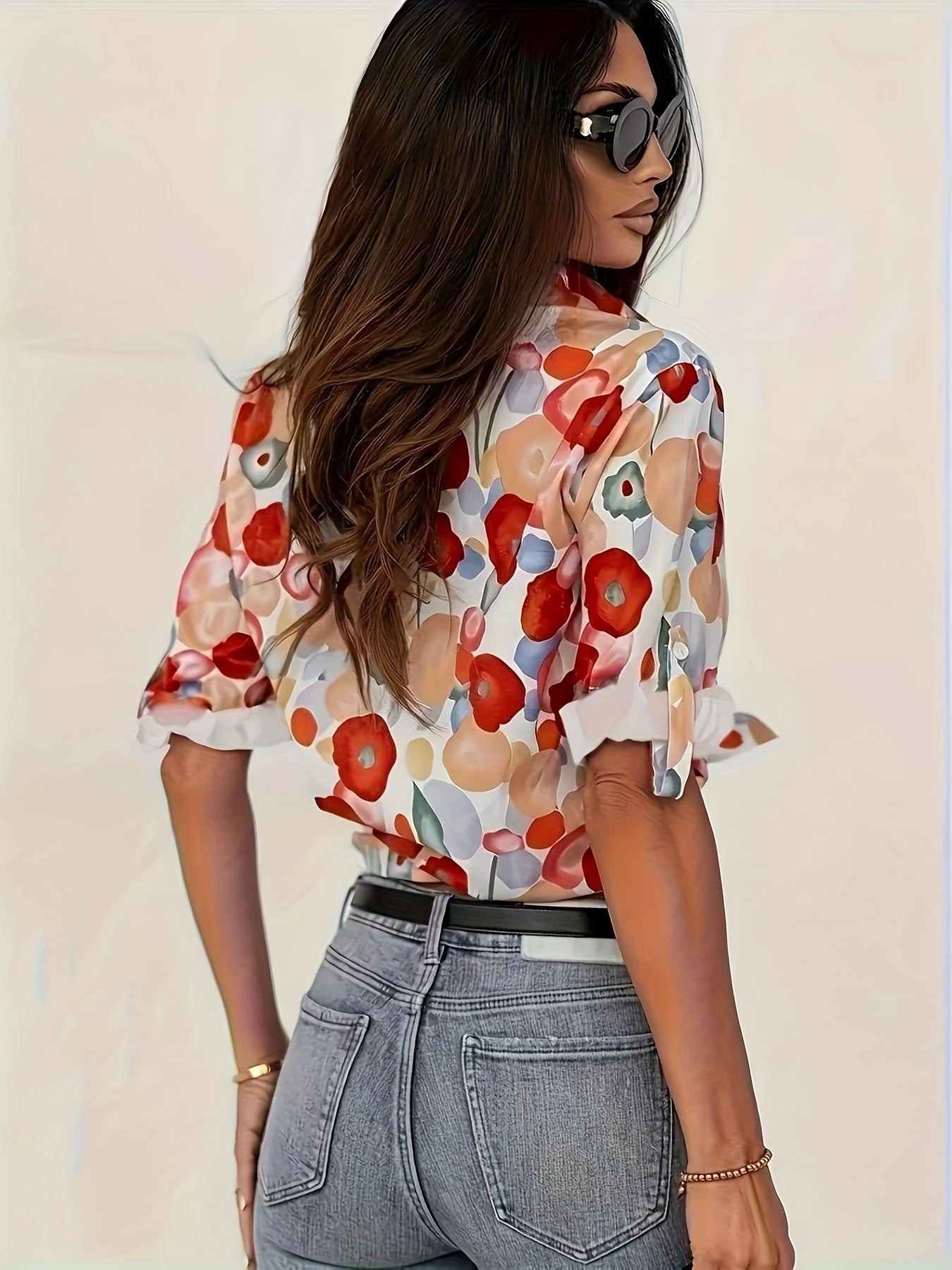 Ava | Vibrant Floral Long-Sleeve Shirt