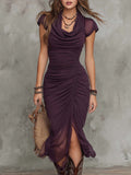 Kira | Stylish Abstract Pleated Midi Dress