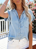Betty | Short Sleeve Denim Shirt